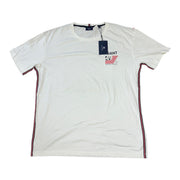 Men's Print Logo Scoop Neck Relaxed Fit T-Shirt, White