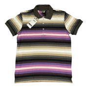 Men's Striped Polo Neck Regular Fit T-Shirt, Multicolor