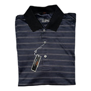 Men's Striped Polo Neck Regular Fit T-Shirt, Purple
