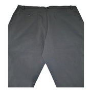 Men's Comfort Fit Mid Rise Pants with Built-in Belt, Dark Grey
