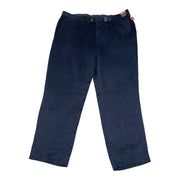 Men's Linen Wide Leg Mid Rise Authentic Fit Pants, Navy