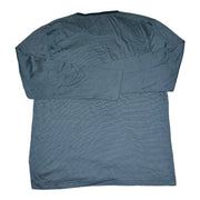 Men's Patterned Long Sleeve Scoop Neck Pajama T-Shirt, Blue Grey