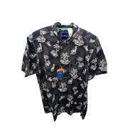 Men's Short Sleeve Patterned Relaxed Fit Casual Shirt, Blue