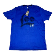 Men's Graphic Print Crew Neck T-Shirt, Dark Blue
