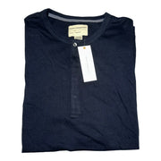 Men's Henley T-Shirt – Premium Comfort, Midnight Blue