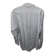 Men's Cotton Striped Long Sleeve Tailored Fit Formal Shirt, Grey