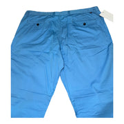 Men's Comfort Fit Low Rise Wide Leg Chino Pants, Blue