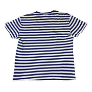 Men's Striped Round Neck Relaxed Fit T-Shirt, White