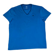 Men's Solid Brand Logo V-Neck T-Shirt