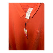 Men's Solid Short Sleeve Brand Logo Polo T- Shirt, Orange