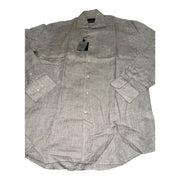 Men's Linen Long Sleeve Relaxed Fit Casual Shirt, Grey