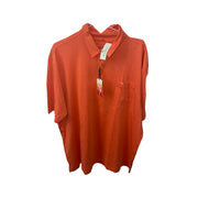 Men's Solid Short Sleeve Brand Logo Polo T- Shirt, Orange