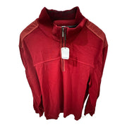 Men’s Half-Zip Knit Sweater, Dark Red