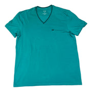 Men's Solid Brand Logo V-Neck T-Shirt