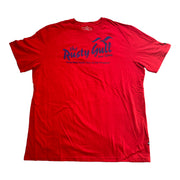 Men's Graphic Print Crew Neck T-Shirt, Red