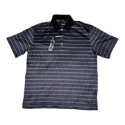 Men's Striped Polo Neck Regular Fit T-Shirt, Purple