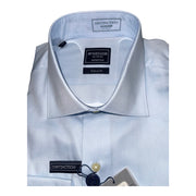 Men's Solid Long Sleeve Pocket Detail Tailored Fit Formal Shirt, Baby Blue