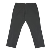 Men's Comfort Fit Mid Rise Pants with Built-in Belt, Dark Grey
