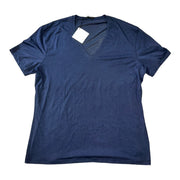 Men's V-Neck Tee – Ultra-Light Cotton Comfort, Navy