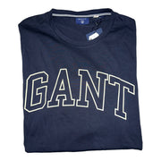 Men's Graphic Brand Name Scoop Neck T-Shirt, Navy