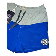 Men's Slip-On Swim-shorts with Adjustable Drawstrings & Internal Lining, Blue