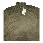 Men's Solid Polo Neck Regular Fit T-Shirt, Olive Green