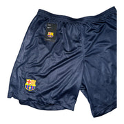 Men's Solid Team Logo Active Shorts with Elastic Waistband, Navy