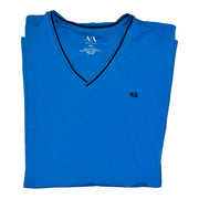 Men's Solid Brand Logo V-Neck T-Shirt