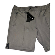 Men's Solid Active Shorts with Elastic Waistband & Pockets, Dark Grey