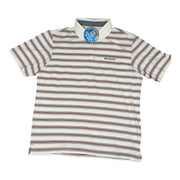 Men's Striped Polo Neck Relaxed Fit T-Shirt