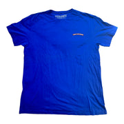 Men's Graphic Print Crew Neck T-Shirt, Blue