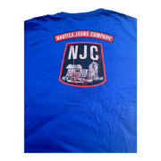Men's Graphic Print Crew Neck T-Shirt, Blue