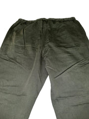 Men's Regular Fit Mid Rise Pants with Adjustable Waistband, Dark Grey