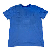 Men's T-Shirt – Word Grid Logo Graphic in Blue