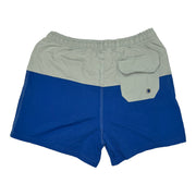 Men's Slip-On Swim-shorts with Adjustable Drawstrings & Internal Lining, Blue