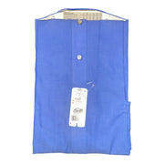 Men's Solid Long Sleeve Side Pocket Comfort Fit Formal Shirt, Blue