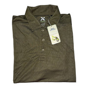 Men's Solid Polo Neck Regular Fit T-Shirt, Olive Green