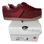 Men's Lace-Up Velvet Tennis Shoes, Red