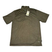 Men's Solid Polo Neck Regular Fit T-Shirt, Olive Green