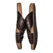 Men's Comfort Leather Slides, Brown