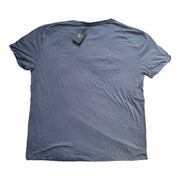 Men's Graphic Rolled Sleeve Round Neck T-Shirt, Laundered Blue