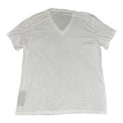 Men's T-Shirt – Minimal Logo V-Neck Design, White