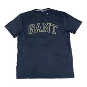 Men's Graphic Brand Name Scoop Neck T-Shirt, Navy