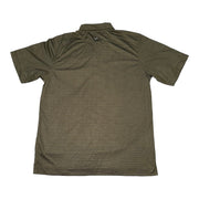 Men's Solid Polo Neck Regular Fit T-Shirt, Olive Green