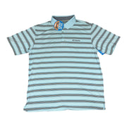 Men's Striped Polo Neck Relaxed Fit T-Shirt