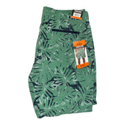 Men's Graphic Print Swim Shorts with Elastic Waistband, Green