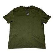 Men's Solid Round Neck Relaxed Fit T-Shirt, Dark Green