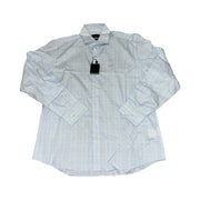 Men's Cotton Striped Long Sleeve Tailored Fit Formal Shirt, Baby Blue