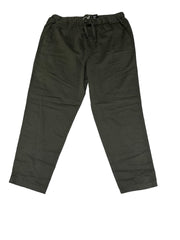 Men's Regular Fit Mid Rise Pants with Adjustable Waistband, Dark Grey