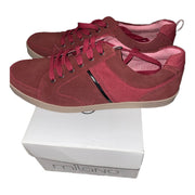 Men's Lace-Up Velvet Tennis Shoes, Red